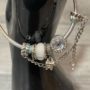 Elegant Silver Charm Bracelet